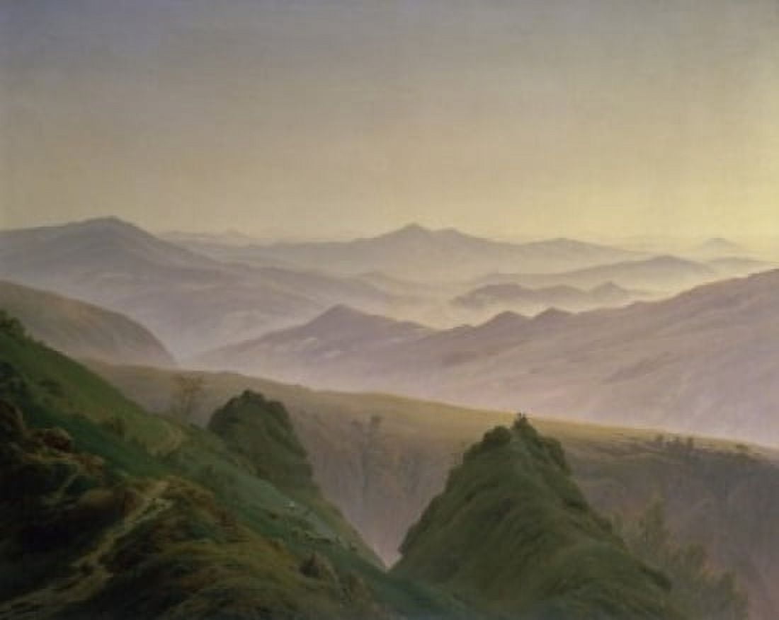 Morning in the Mountains 1823 Caspar David Friedrich (1774-1840 German) Hermitage Museum St Petersburg Russia Canvas Art - Caspar David Friedrich (24 x 36)