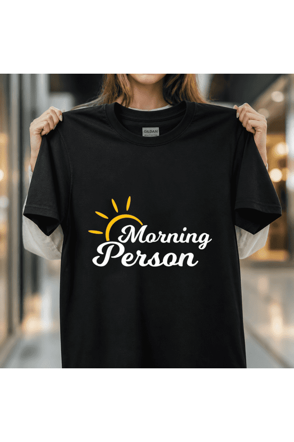 Morning Person Happy Sunshine Good Mood Summer Motivation Unisex T-Shirt, S - 5XL