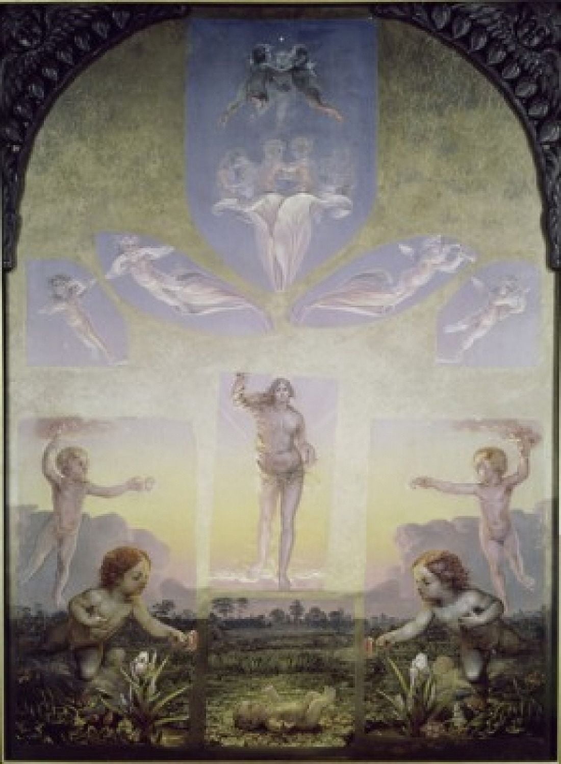 Morning Philipp Otto Runge (1777-1810 German) Canvas Art - Philipp Otto Runge (24 x 36)