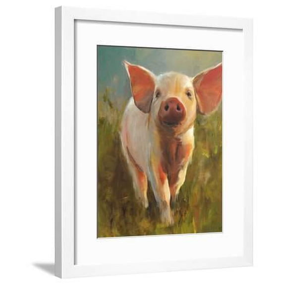 Morning Pig, Animals Framed Art Print Wall Art by Cari J^ Humphry Sold by Art.Com