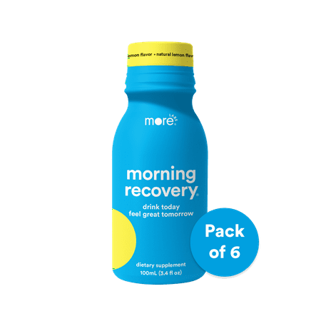 More Labs Morning Recovery Electrolyte Drink, Milk Thistle, Lemon Flavor, Pack of 6