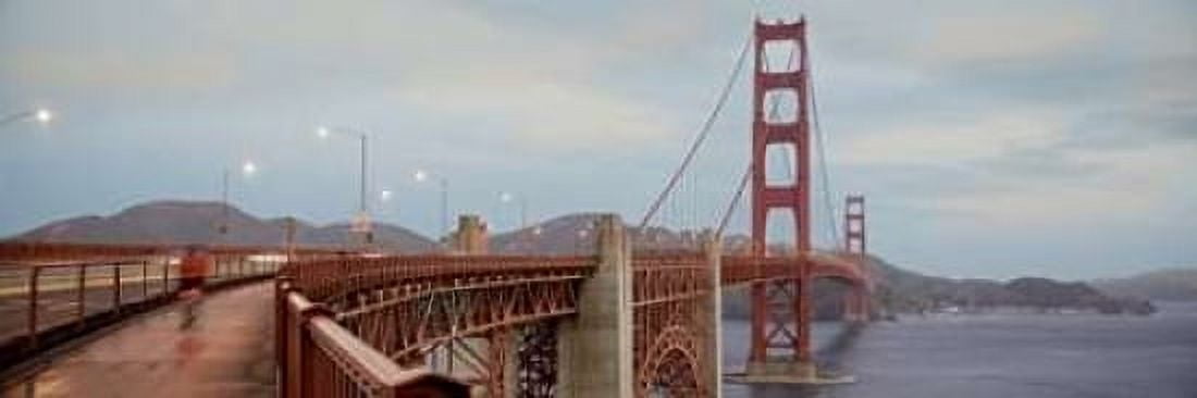 Morning Ride on the Bridge #2 Canvas Art - Alan Blaustein (12 x 36)
