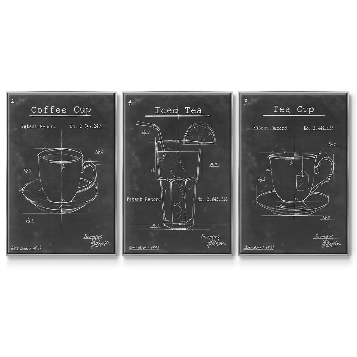 Morning Routine I - Framed Premium Gallery Wrapped Canvas L Frame 3 Piece Set - Ready to Hang