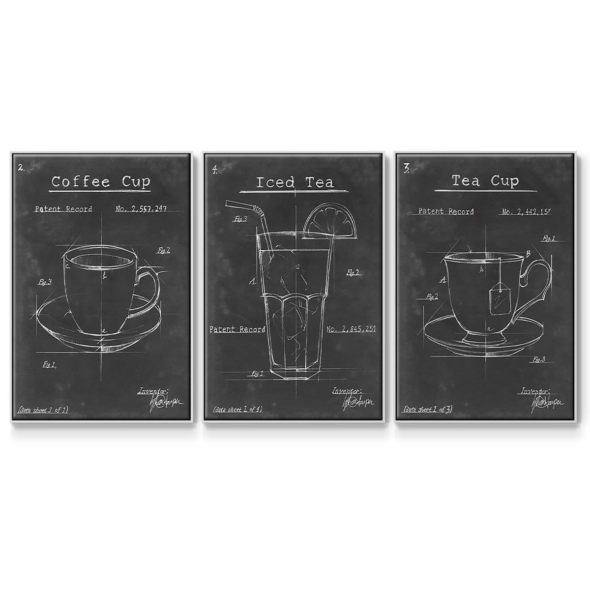 Morning Routine I - Framed Premium Gallery Wrapped Canvas L Frame 3 Piece Set - Ready to Hang