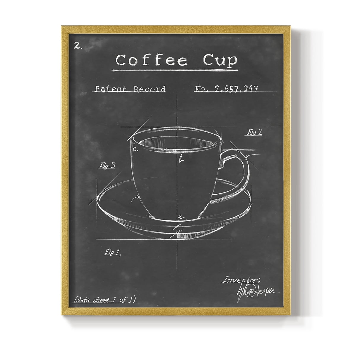 Morning Routine II Framed Print in Gold Solid Wood Framed Print No Nail Hanging
