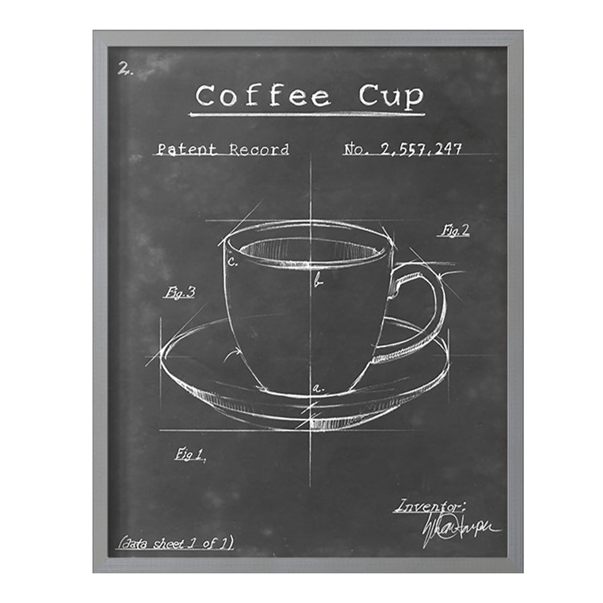 Morning Routine II Framed Print in Gray Solid Wood Framed Print No Nail Hanging