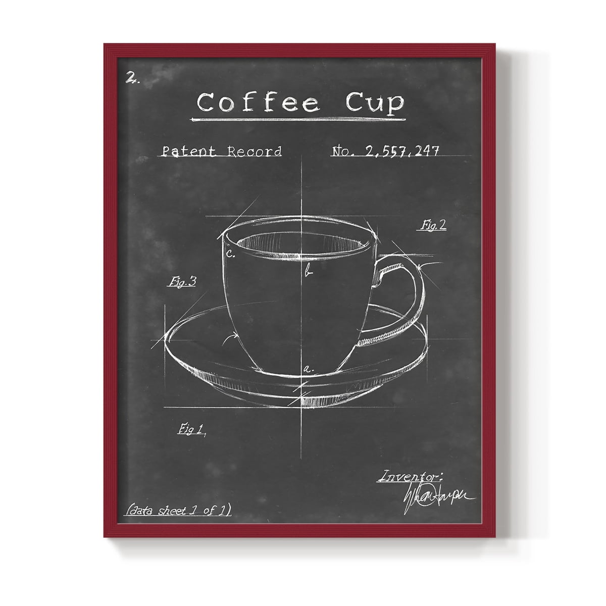 Morning Routine II Framed Print in Red Solid Wood Framed Print No Nail Hanging