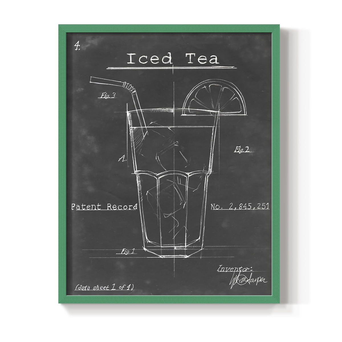 Morning Routine III Framed Print in Green Solid Wood Framed Print No Nail Hanging