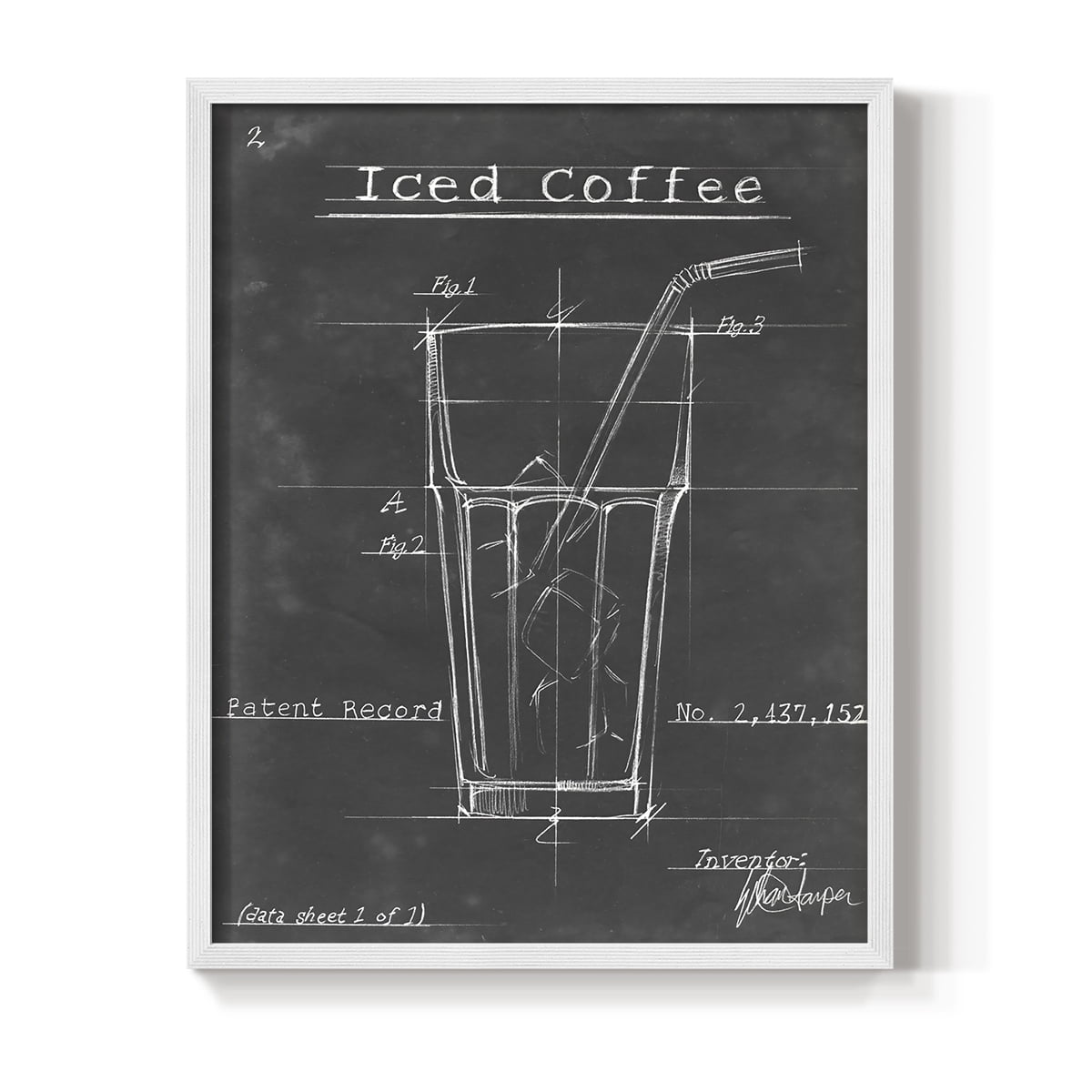 Morning Routine IV Framed Print in White Solid Wood Framed Print No Nail Hanging