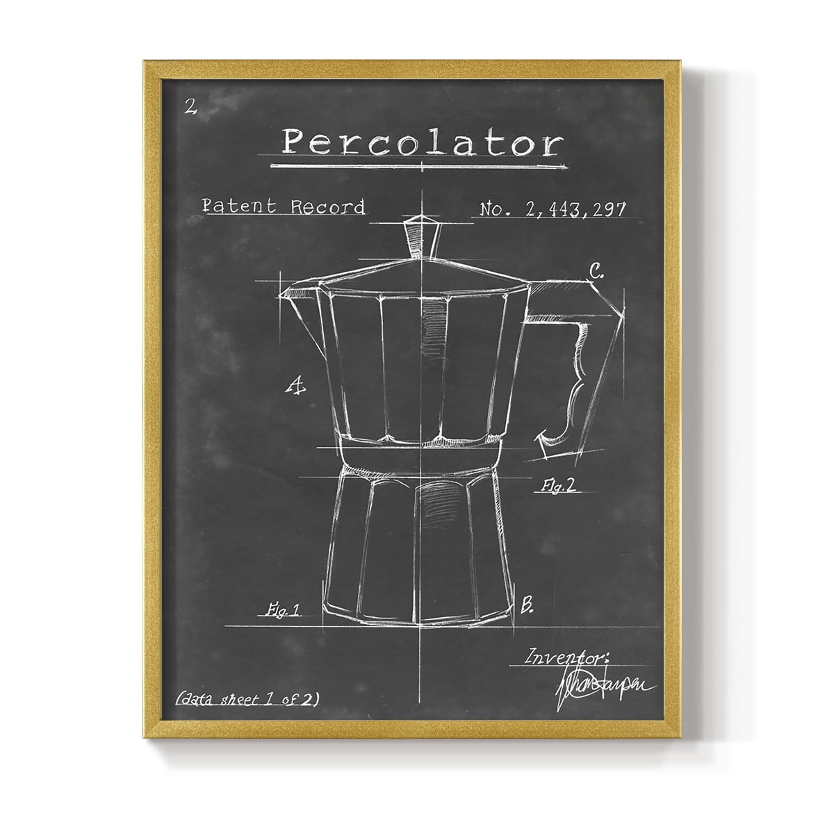 Morning Routine VI Framed Print in Gold Solid Wood Framed Print No Nail Hanging