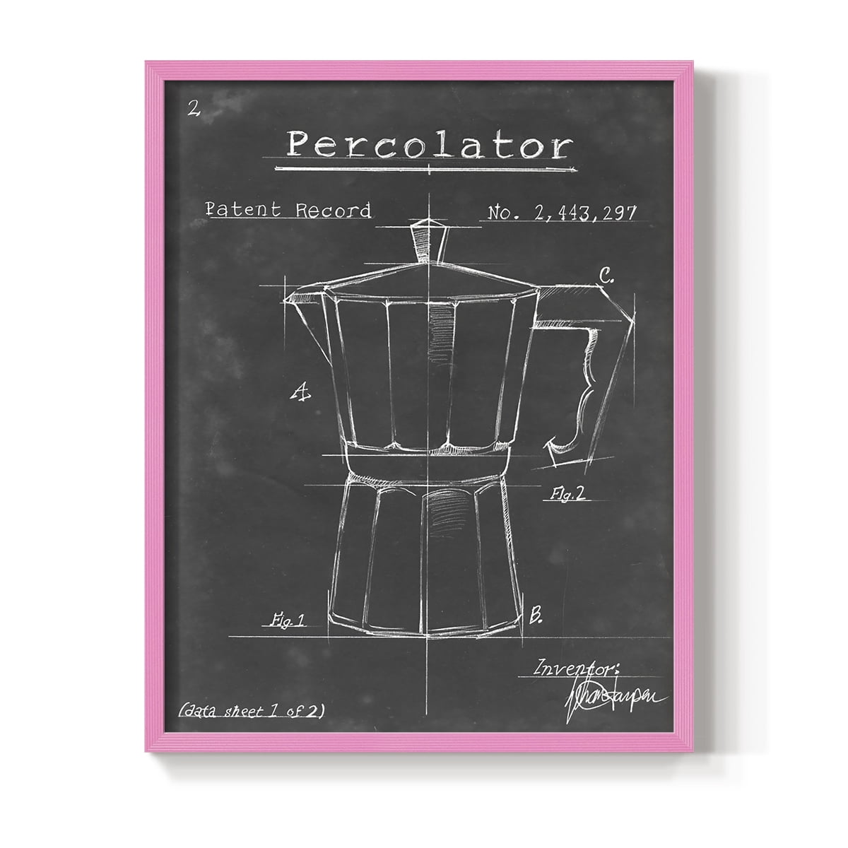 Morning Routine VI Framed Print in Pink Solid Wood Framed Print No Nail Hanging