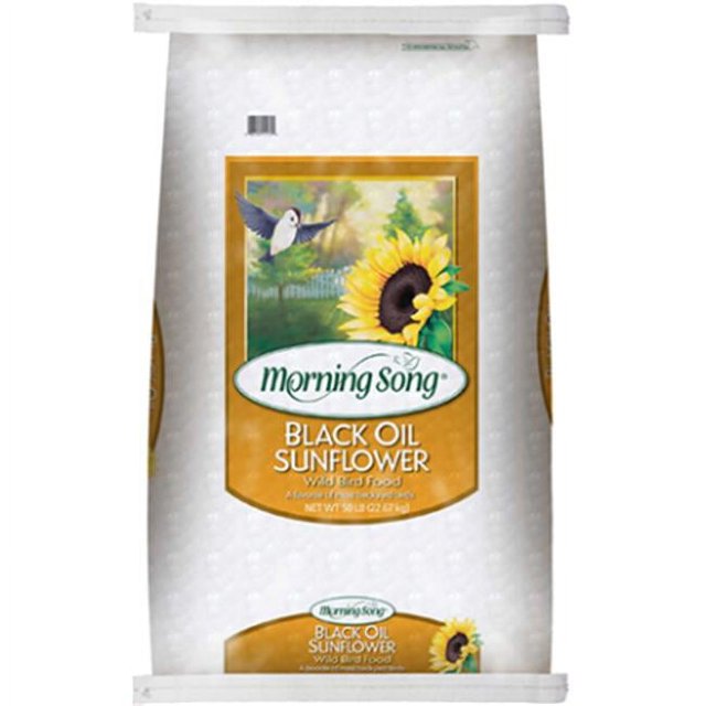 Morning Song 11410 Wild Bird Food, 50 lbs Black Oil Sunflower Seed Feed