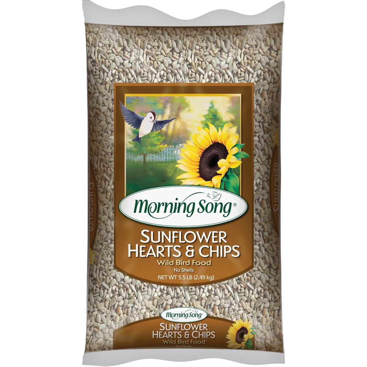 Morning Song Sunflower Hearts and Chips Wild Bird Food - No Shells - 5.5 lbs