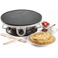 thumbnail image 1 of Morning Star Electric Crepe Maker with Large 13" Non-stick Griddle Ideal for Pancakes, Tortillas, Omelets, Quesadillas, Bacon & Lefse, with Batter Spreader and Steel Handles, 1 of 8