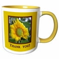 thumbnail image 1 of 3drose, Morning Sunflower, Thank You, 11oz Two-tone Yellow Mug, 1 of 6