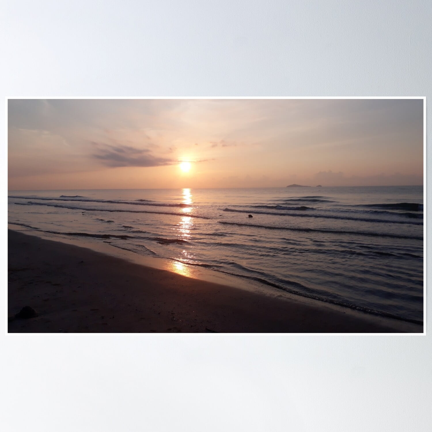 Morning Sunrise. Landscap View Poster Wall Art, Modern Wall Decor