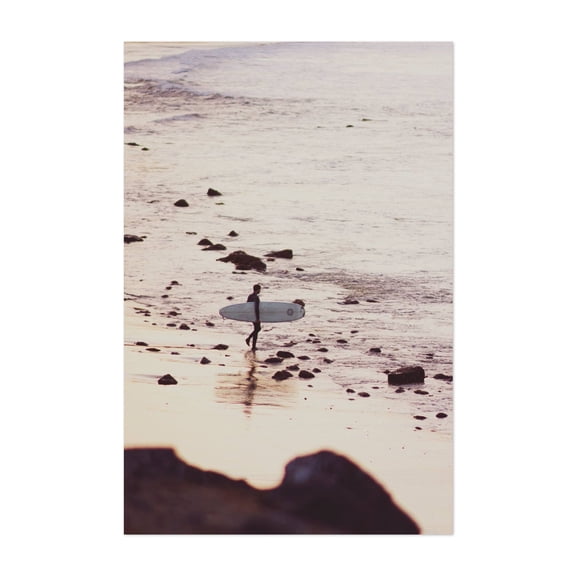 Morning Surf - Los Angeles California Photography Surf Beach Ocean Sunset Coastal Surfboard Seascape Unframed Wall Art Print 4 x 6 inches