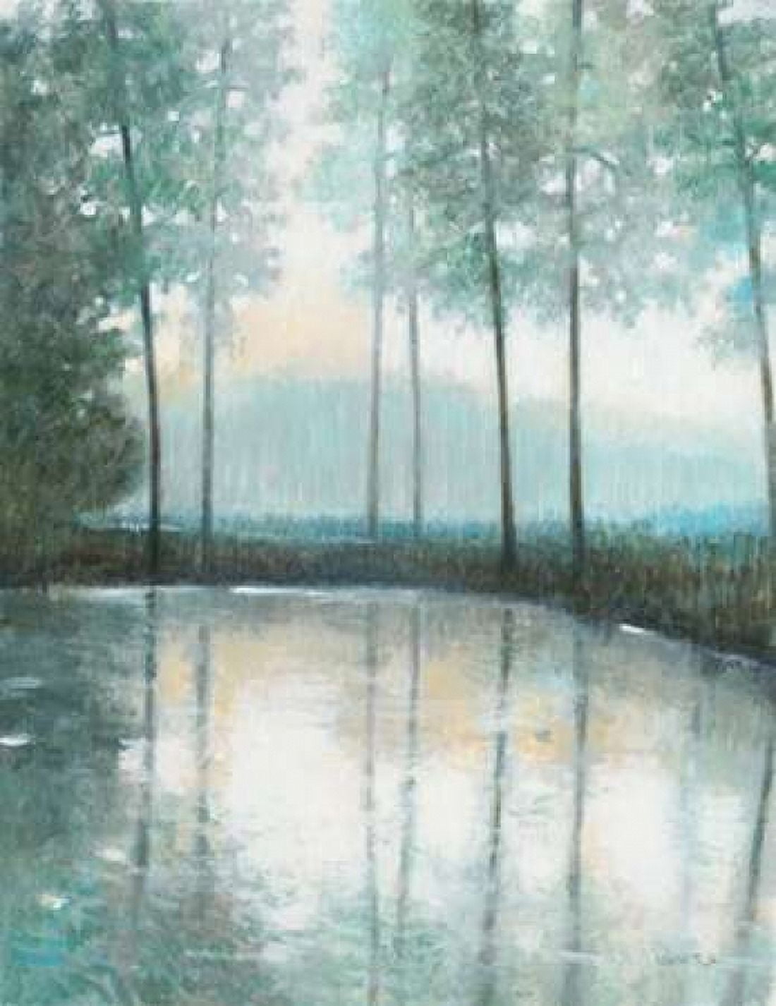 Morning Trees 1 Canvas Art - Norman Jr Wyatt (22 x 28)
