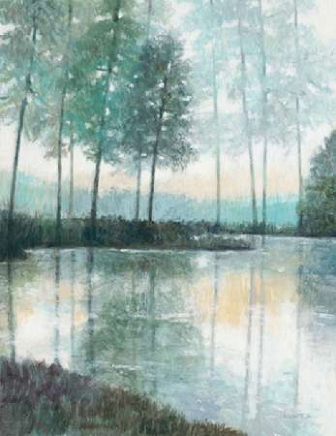 Morning Trees 2 Canvas Art - Norman Jr Wyatt (22 x 28)