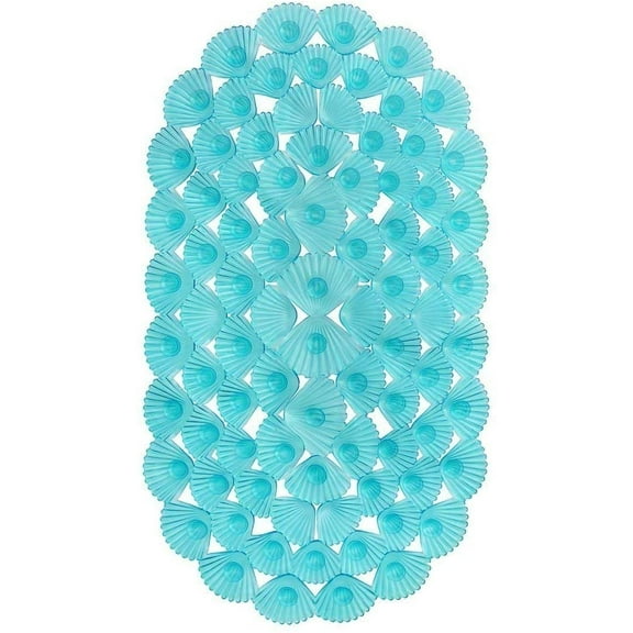 Morning View Bath Shower Tub Mat, 27x15, Washable Bathtub Mats with Suction Cups, Bathroom Mats with Shell Patten