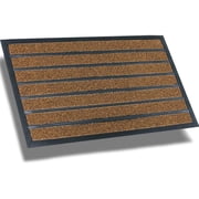 Morning View Brown Rubber Door Mat 30 x 18 Outdoor Indoor Doormat Easy Clean Low-Profile Non Slip Mats for Front Door Entry Garage Patio High Traffic Areas