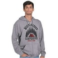 thumbnail image 1 of Morning Wood Campground Pitch A Tent Zip Hoodie Sweatshirt Men Brisco Brands L, 1 of 6