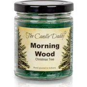 Morning Wood- Christmas Tree & Pine Scented Candle - Funny Holiday Candle for Christmas, New Years - Long Burn Time, Funny Holiday Fragrance, Hand Poured in USA - 6oz