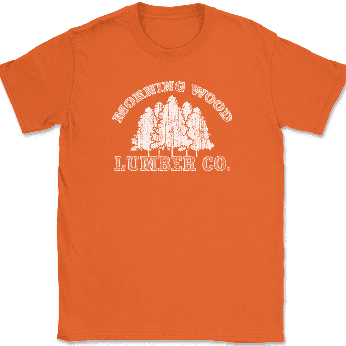 Think Out Loud Apparel "Morning Wood Lumber Company" Funny T-Shirt - Humor Tee For Men