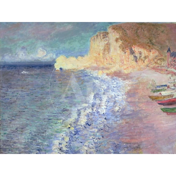 Morning at Etretat, 1883, Scenic Unframed Giclee Print Wall Art by Claude Monet Sold by ArtCom