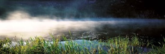 Morning fog Acadia National Park ME USA Canvas Art - Panoramic Images (36 x 12)