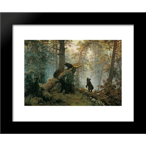 Morning in a Pine Forest 20x24 Framed Art Print by Ivan Shishkin