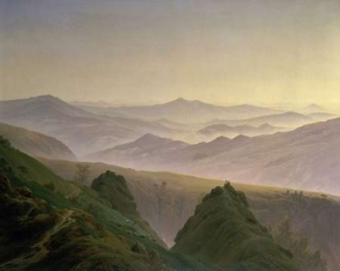 Morning in the Mountains Canvas Art - Caspar David Friedrich (20 x 24)