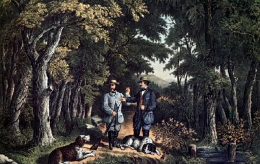 Morning in the Woods from Currier & Ives Active 1857-1907 Canvas Art - Currier & Ives (18 x 24)