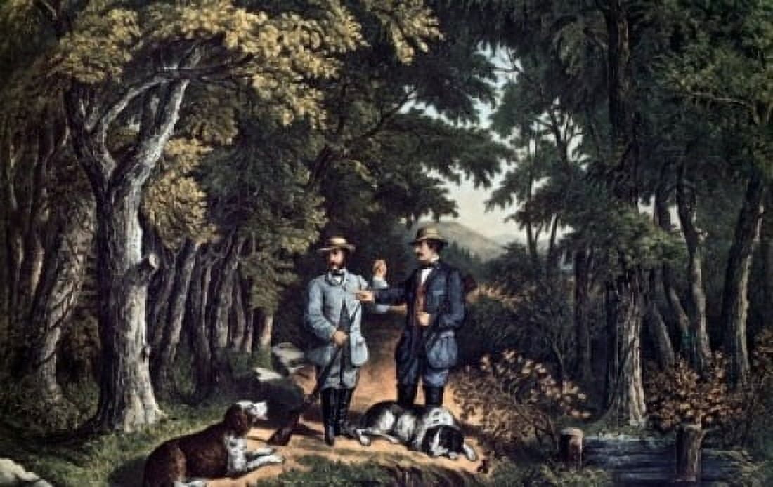 Morning in the Woods from Currier & Ives Active 1857-1907 Canvas Art - Currier & Ives (24 x 36)