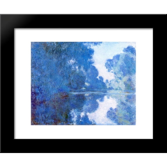 Morning on the Seine 20x24 Framed Art Print by Monet, Claude
