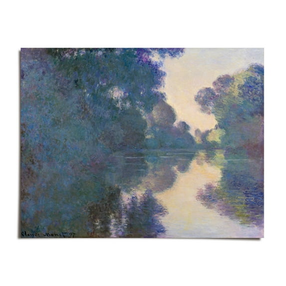 Morning on the Seine near Giverny, 1897 - Claude Monet - 8x12 - Wall Art Print - UNFRAMED