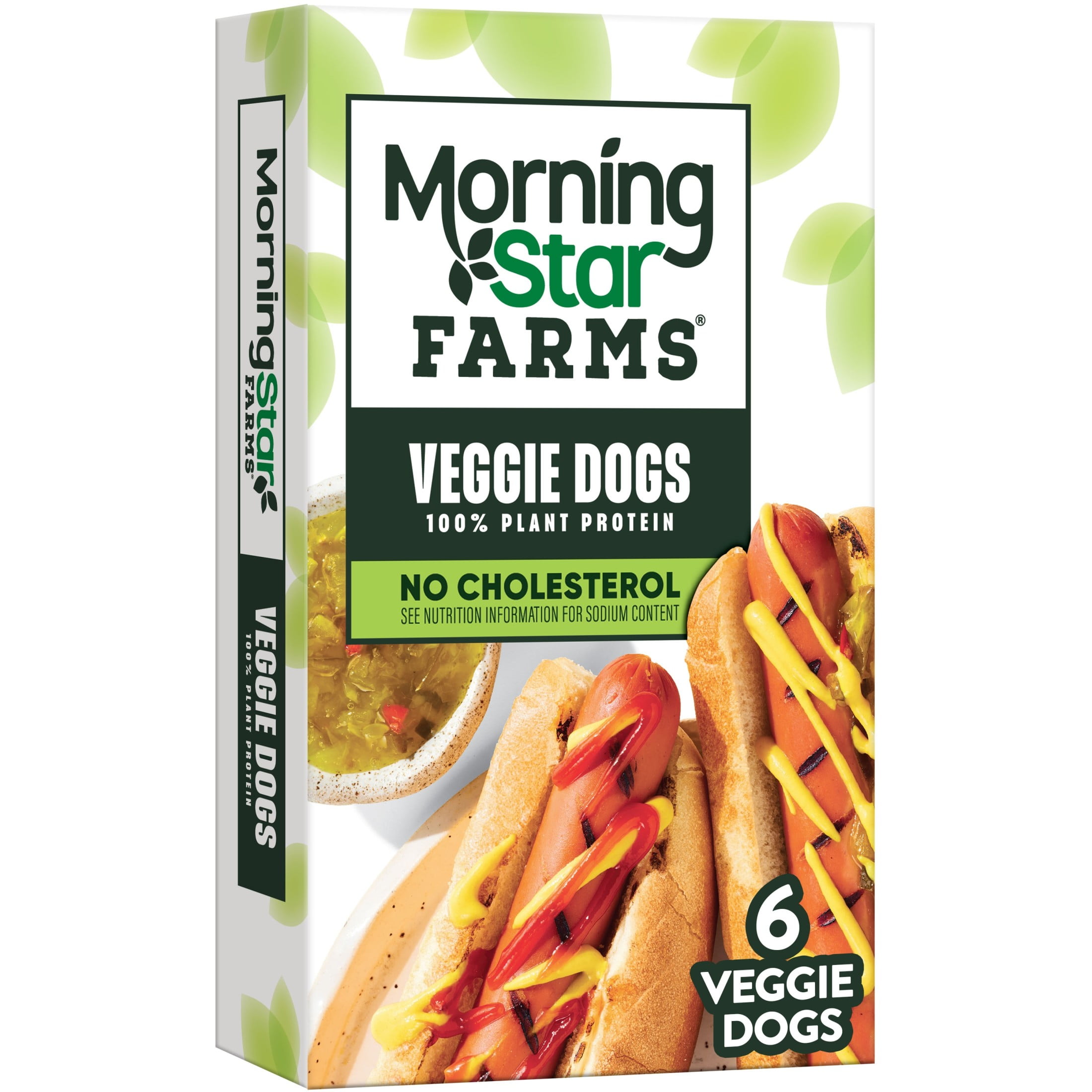 MorningStar Farms Original Plant Based Veggie Dogs, Vegan Meat, 8.4 oz, 6 Count Box