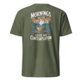 thumbnail image 1 of Mornings Are For Coffee and Contemplation BACK PRINT T-Shirt (Military Green, L), 1 of 4