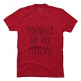 thumbnail image 1 of Mornings are for mimosas Mens Cardinal Red Graphic Tee - Design By Humans  2XL, 1 of 4