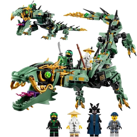 Moro's Dark Attack Dragon King Building Blocks Toy, Classic Ninja Themed DIY Assembly Model, Educational Construction Toy, Birthday Gift for Kids and Family