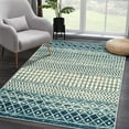 thumbnail image 1 of Moroccan 5x7 Area Rugs, Ultra Soft Non-Slip Distressed Blue Rugs for Living Room, Modern Geometric Washable Neutral Rug Indoor Floor Carpet Boho Rugs for Bedroom Dining Room Dorm Office, 1 of 14