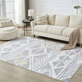 thumbnail image 1 of Moroccan 6x9 Rugs for Living Room, Large Washable Area Rug Ultra-Thin Soft Carpet, Oriental Bedroom Rug Distressed Non Shedding Throw Rug for Living Dining Room Office, 6x9ft, 04, 1 of 7