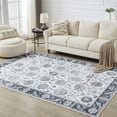 thumbnail image 1 of Moroccan 6x9 Rugs for Living Room, Large Washable Area Rug Ultra-Thin Soft Carpet, Oriental Bedroom Rug Distressed Non Shedding Throw Rug for Living Dining Room Office, 6x9ft, 03, 1 of 7