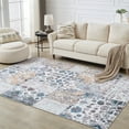 thumbnail image 1 of Moroccan 8x10 Rugs for Living Room, Large Washable Area Rug Ultra-Thin Soft Carpet, Oriental Bedroom Rug Distressed Non Shedding Throw Rug for Living Dining Room Office, 8x10ft, 02, 1 of 7