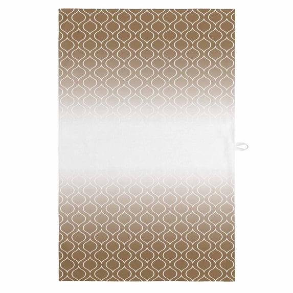 Moroccan Abstract 1 Pack Kitchen Towel, Water Absorbent Dish Towel, Brown Geometric Gradient Lines Decorative Hand Towels - Quick Drying Cloth for Cooking Baking, 18x28 Inch