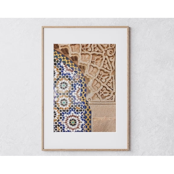 Moroccan Architecture Marrakech Wall Art Print, Unframed Paper Poster 8x10in