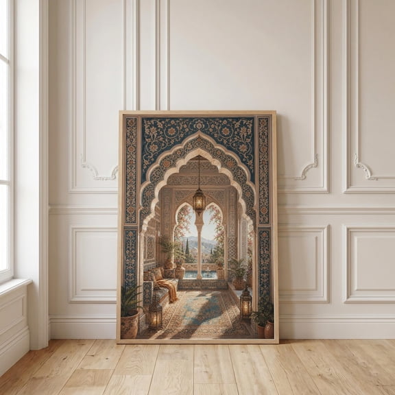 Moroccan Architecture Wall Art Islamic Pattern Poster Arabesque Wall Art or Poster