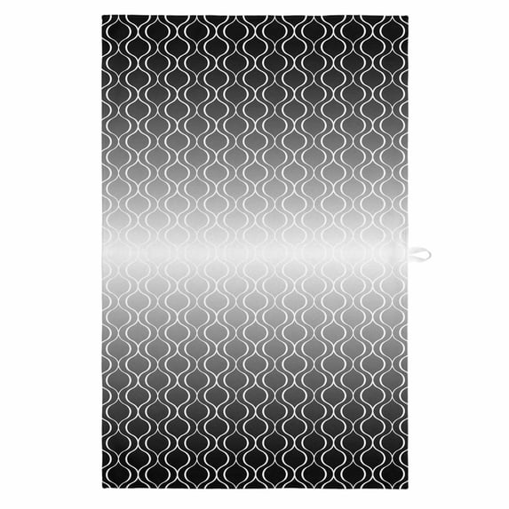 Moroccan Black 1 Pack Kitchen Towel, Water Absorbent Dish Towel, Geometric Abstract Gradient Plaid Decorative Hand Towels - Quick Drying Cloth for Cooking Baking, 18x28 Inch