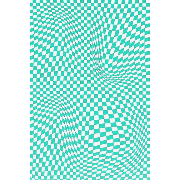 Moroccan Checkered Mint Green Area Rug, Geometric Modern Design Carpet, Washable Non Slip Soft Pile, Living Room Bedroom Dining Room Guest Room Mat 2x3ft
