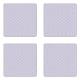 thumbnail image 1 of Moroccan Coaster Set of 4, Abstract Eastern Motif in Pastel Blue and Purple Tones Floral Repetition, Square Hardboard Gloss Coasters, Standard Size, Multicolor, by Ambesonne, 1 of 2